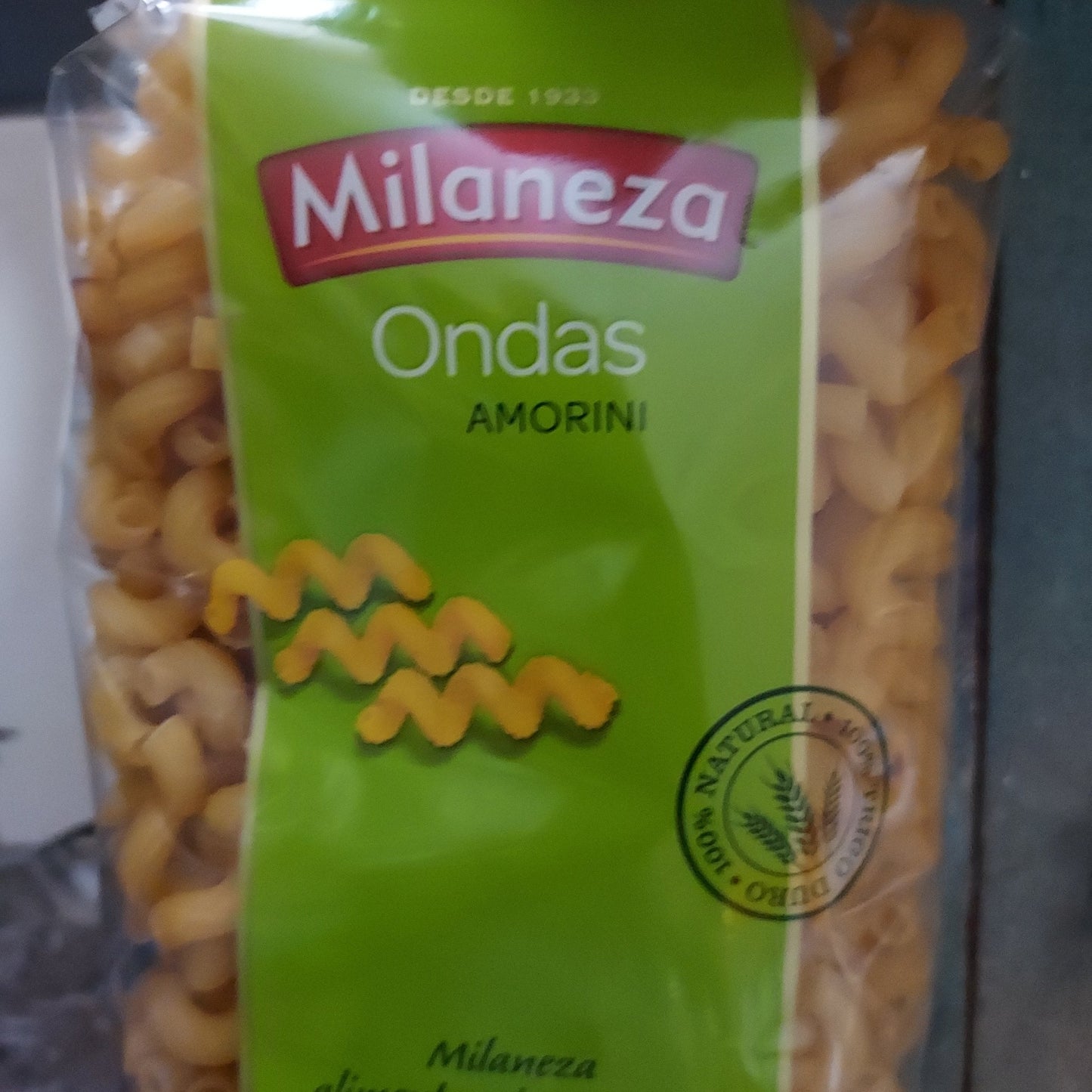 Pasta Ondas Amorini 500g - Milaneza
