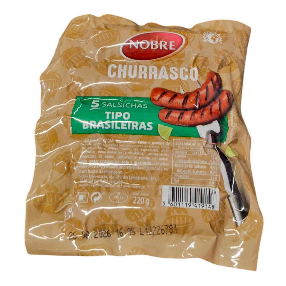 Salsicha Churrasco 5un. 220g - Nobre