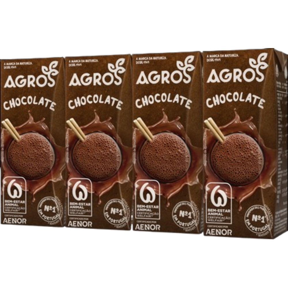 Leite Achocolatado Agros 4x200ml