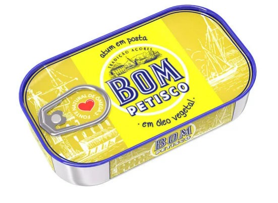 Atum Posta em Oleo Vegetal 120g. - Bom Petisco