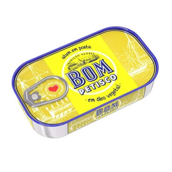 Atum Posta em Oleo Vegetal 120g - Bom Petisco