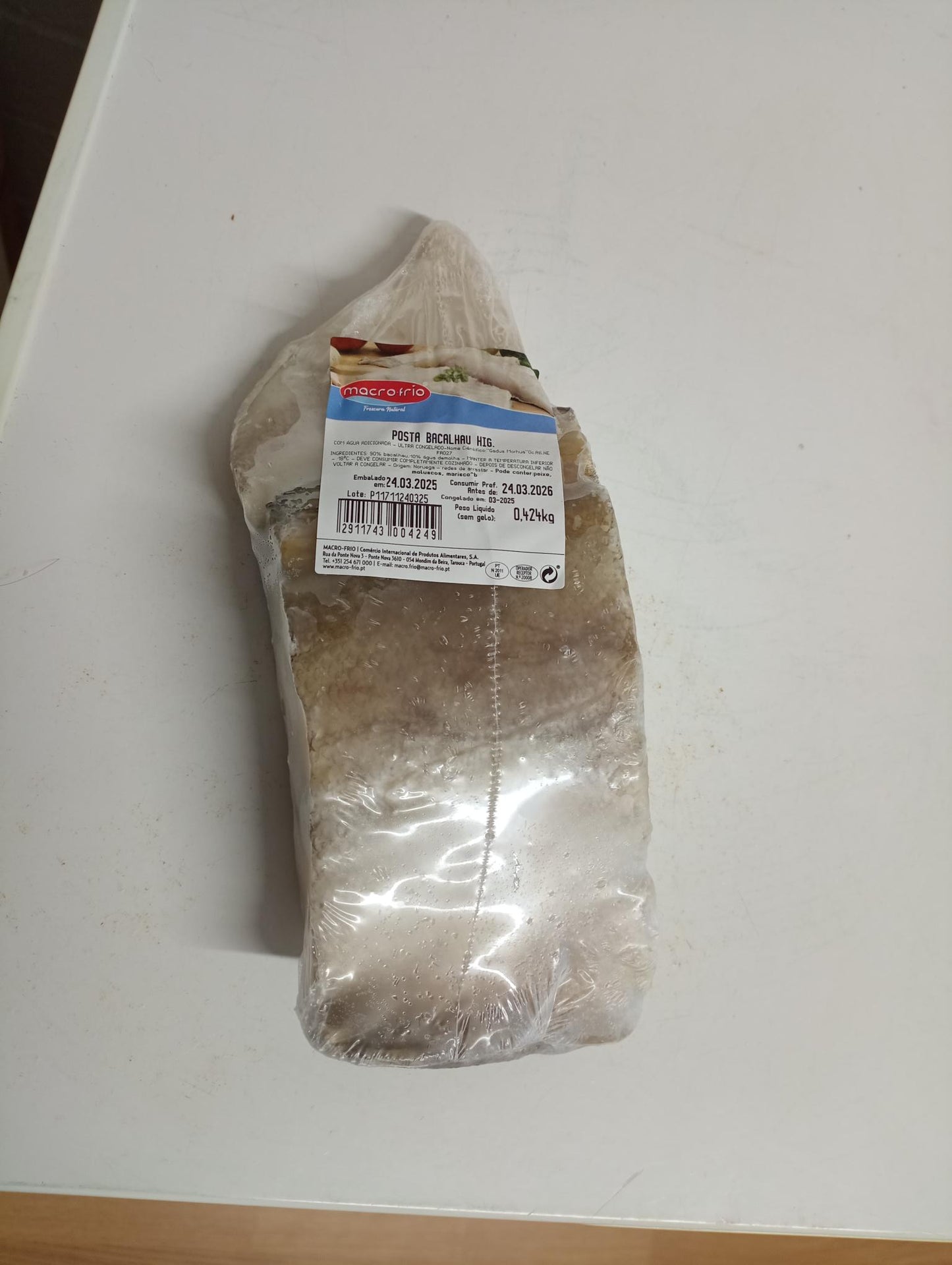 Bacalhau Postas Graudo 600gr. Aprox. Demolhado Congelado - Macrofrio