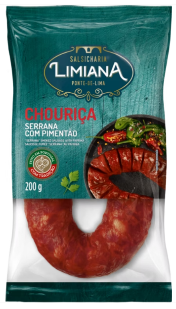 Chouriço Serrana com Pimentao 200gr - Limiana