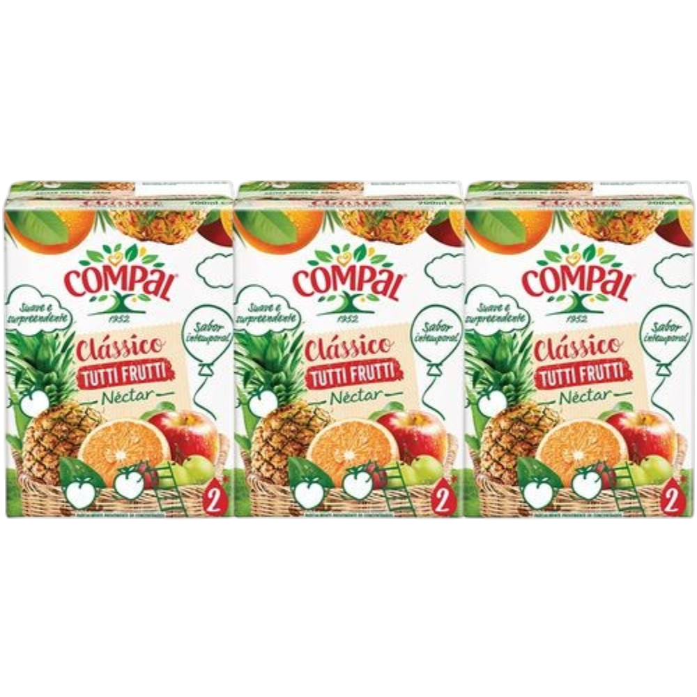 Compal Clásico Tutti Frutti 3x200ml