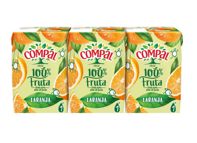 Compal Naranja 100% 3x200ml