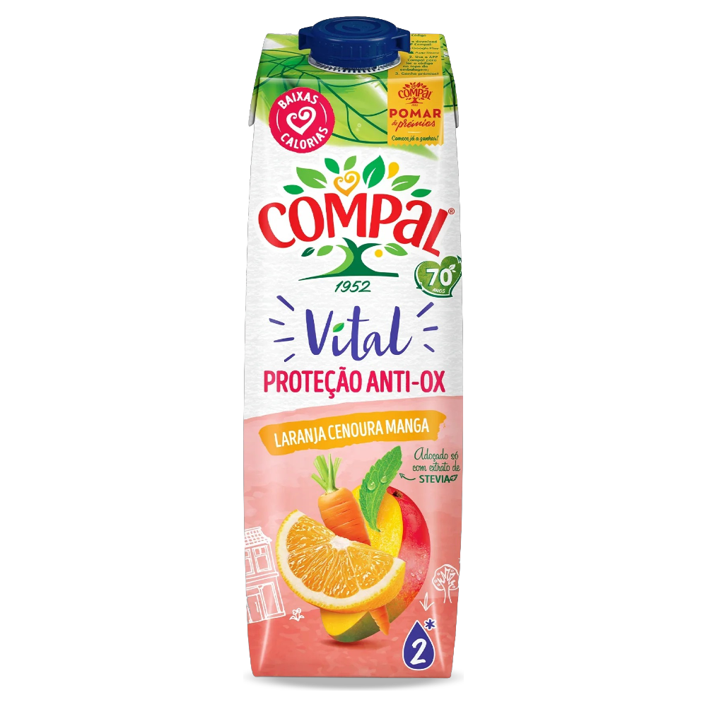 Compal Vital Naranja/Zanahoria/Mango 1L