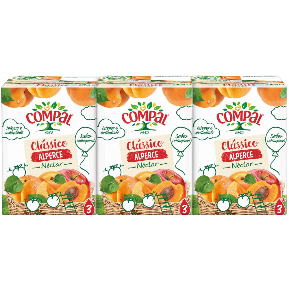 Compal Classic Apricot 3x200ml