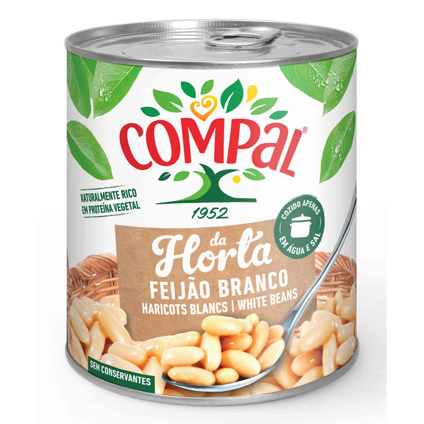 Cooked White Beans 845g - Compal