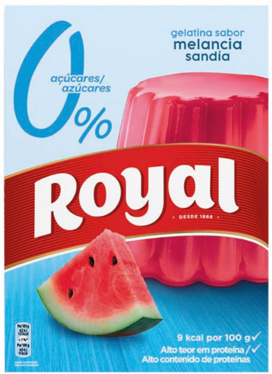 Gelatina Royal 10 K Melancia 31 Gr.