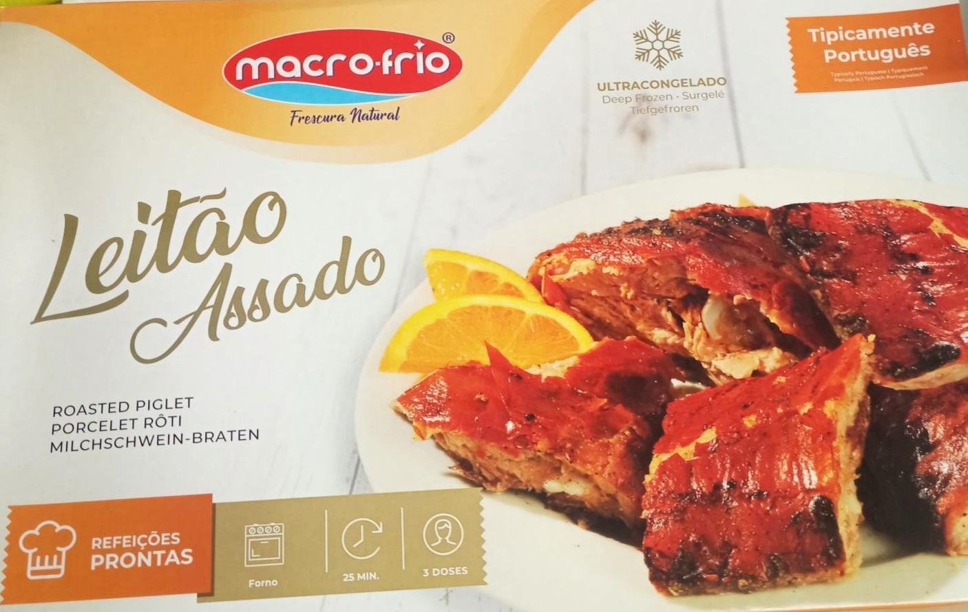Leitão Assado Congelado 800gr - Macrofrio