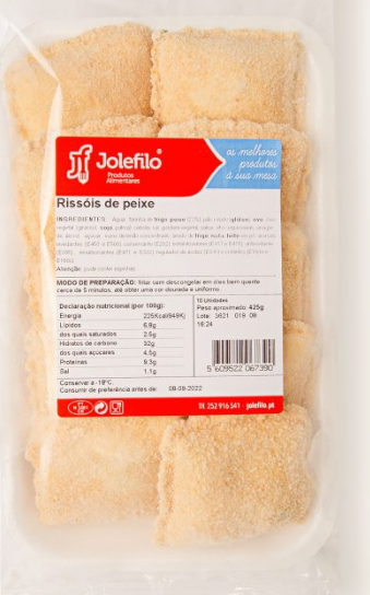 Rissóis de Peixe Especial un - 10Un 425gr - Jolefilo