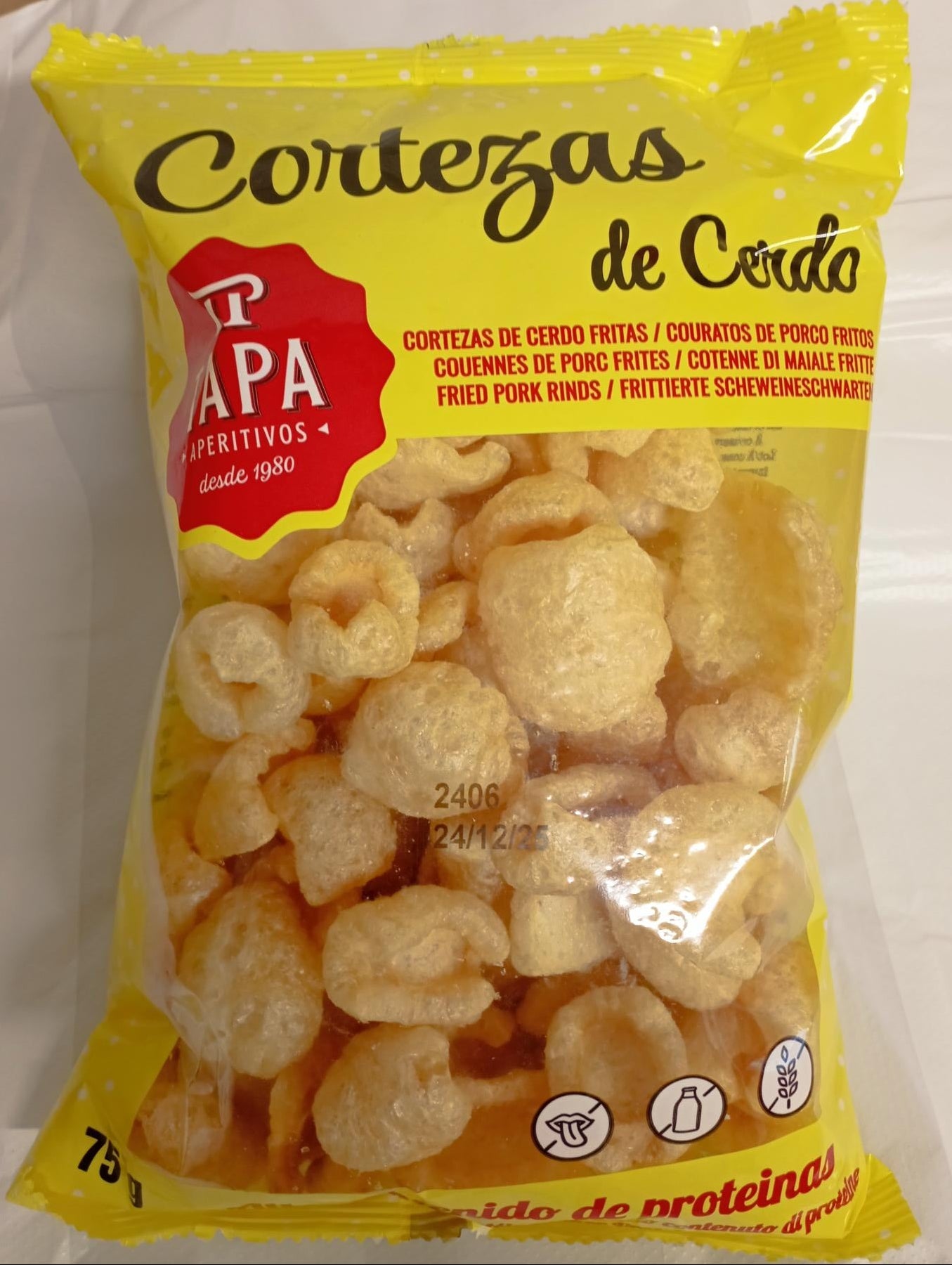 Couratos de Porco Fritos 75gr - Tapa