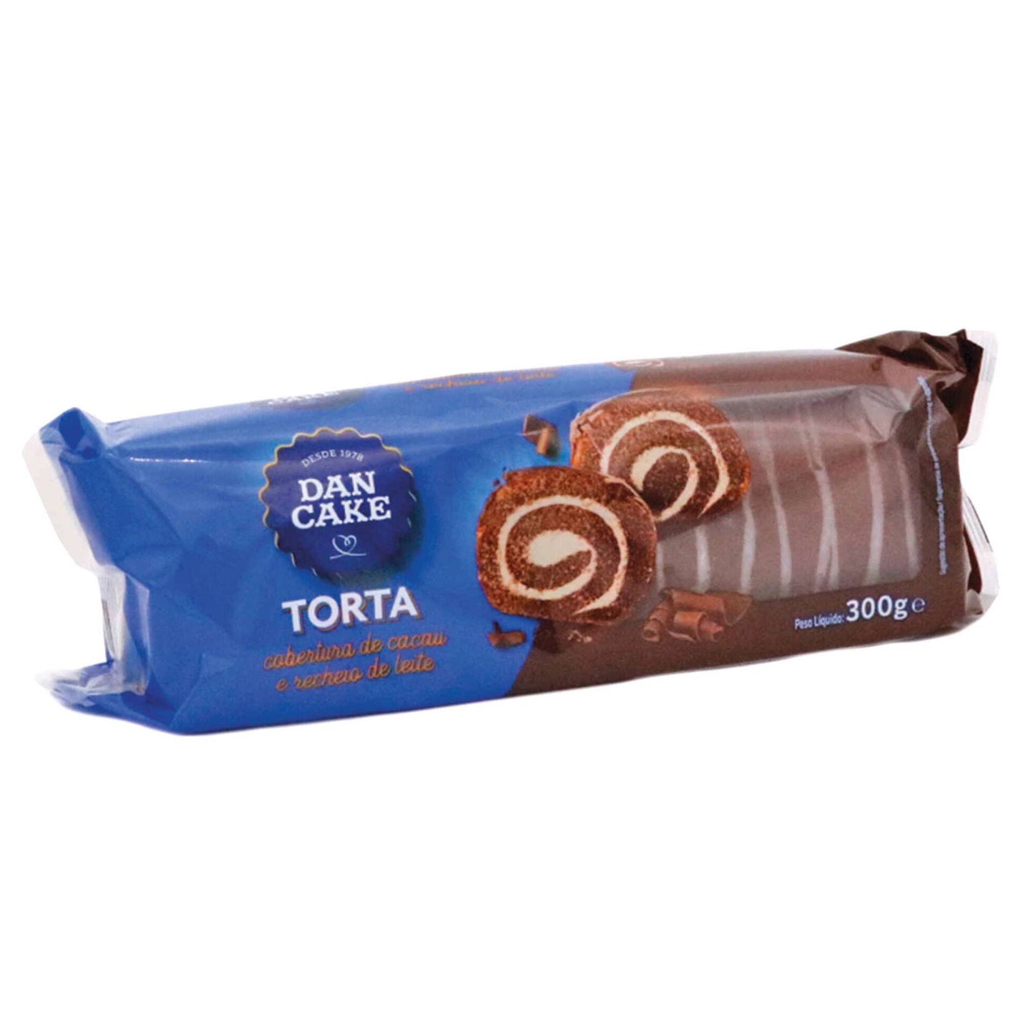 Torta Com Cobertura de Chocolate e Leite 300gr - DanCake