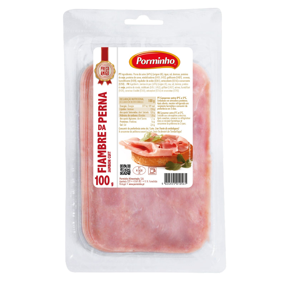 Fiambre da Perna Fatias 100g Porminho