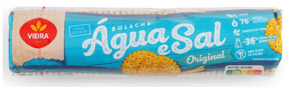 Bolacha Agua e Sal Vieira de Castro 125gr