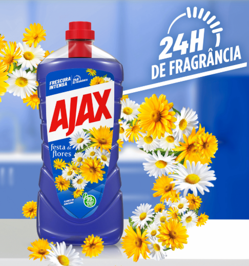 Lava Tudo Perfumado Flores da Montanha 1L - AJAX