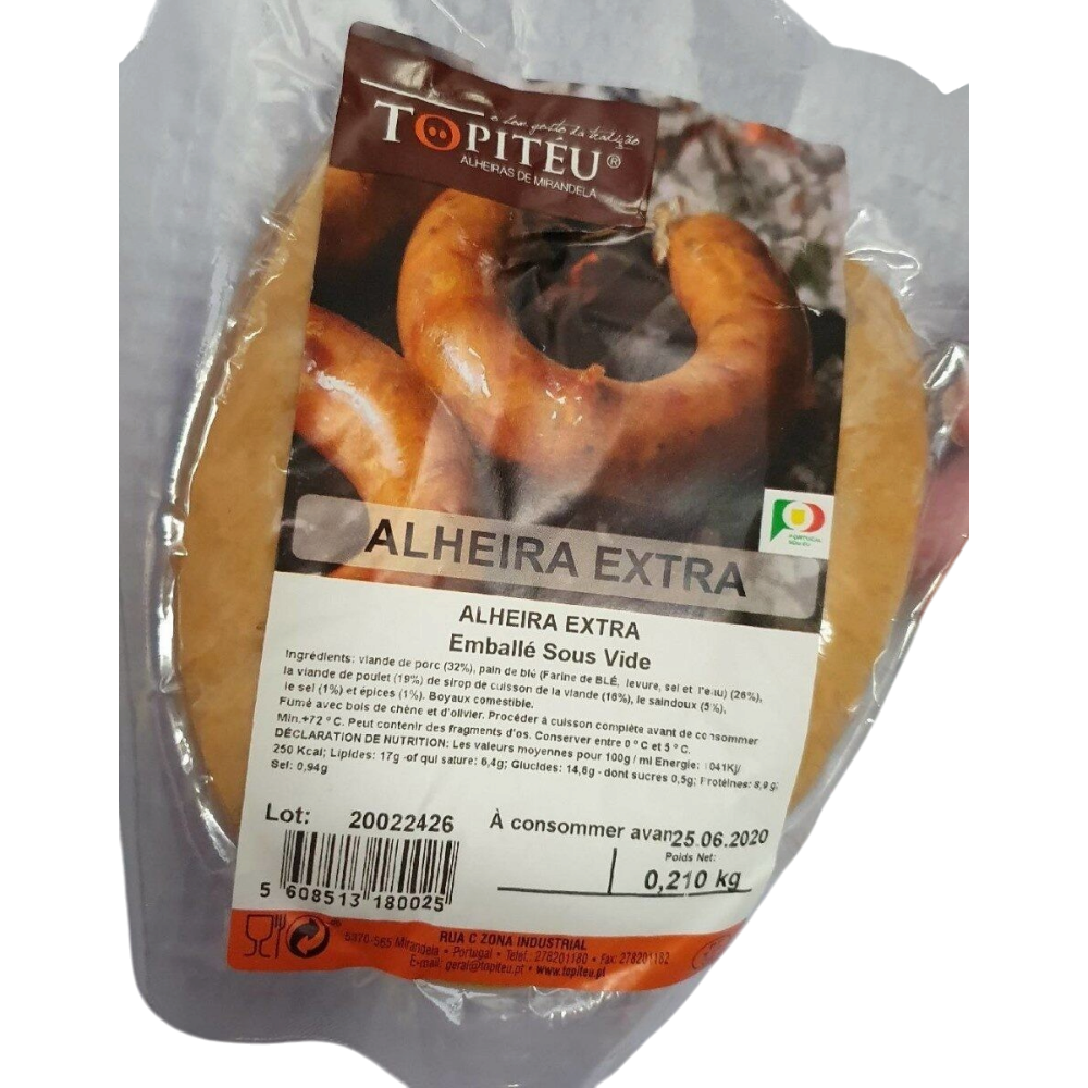 Alheira Extra x2 (380g) Approx - Topiteu