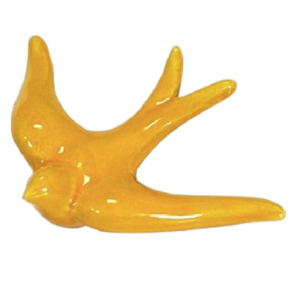 Andorinha de Parede Média - 14cm Amarelo