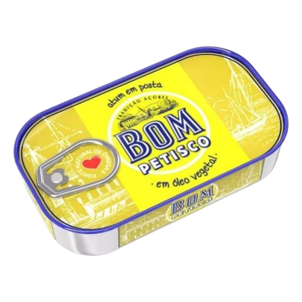 Atum Posta em Oleo Vegetal 120g - Bom Petisco