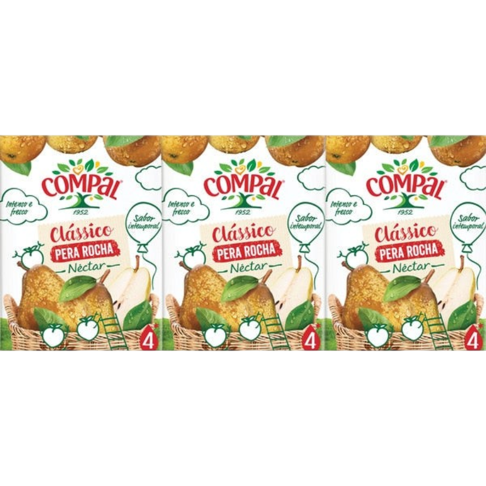 Compal Clásico Pera Rocha 3x200ml