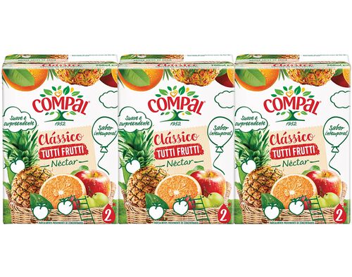 Compal Clássico Tutti Frutti 3x200ml