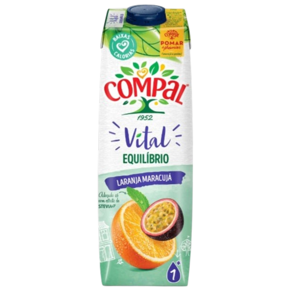 Compal Vital Laranja Maracujá 1L
