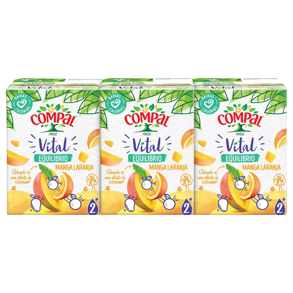 Compal Vital Mango and Orange 3x200ml