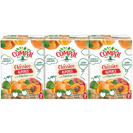 Compal Clásico Albaricoque 3x200ml