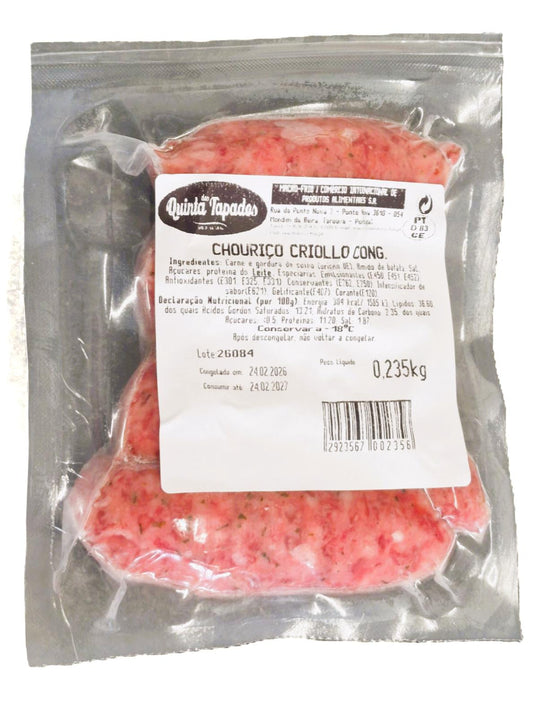 Chourico Crioulo Congelado 235g - Quinta das Tapadas