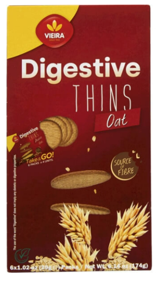 Vieira Digestive Thins Oat Biscuits 174g