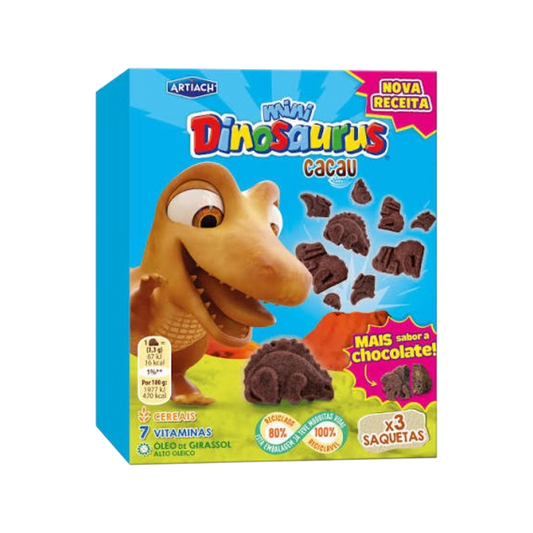 Bolachas Mini Dinosaurus Chocolate 120g - Artiach
