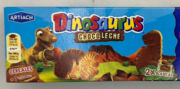 Bolachas Dinosaurus Chocolate 120g