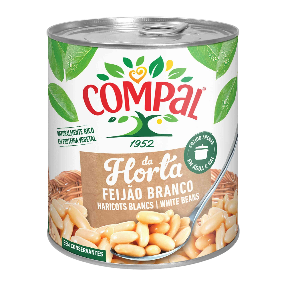 Cooked White Beans 845g - Compal