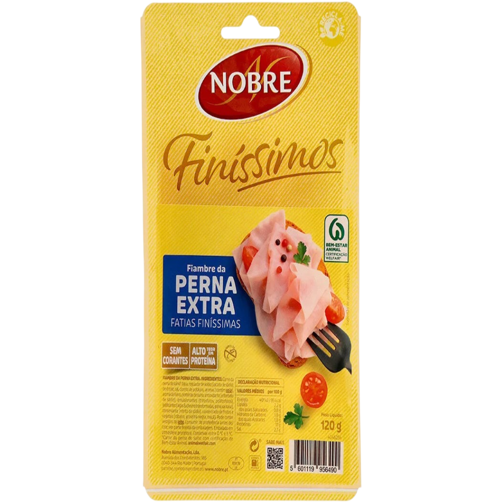 Jamón Cocido Extra Loncheado 120g - Nobre
