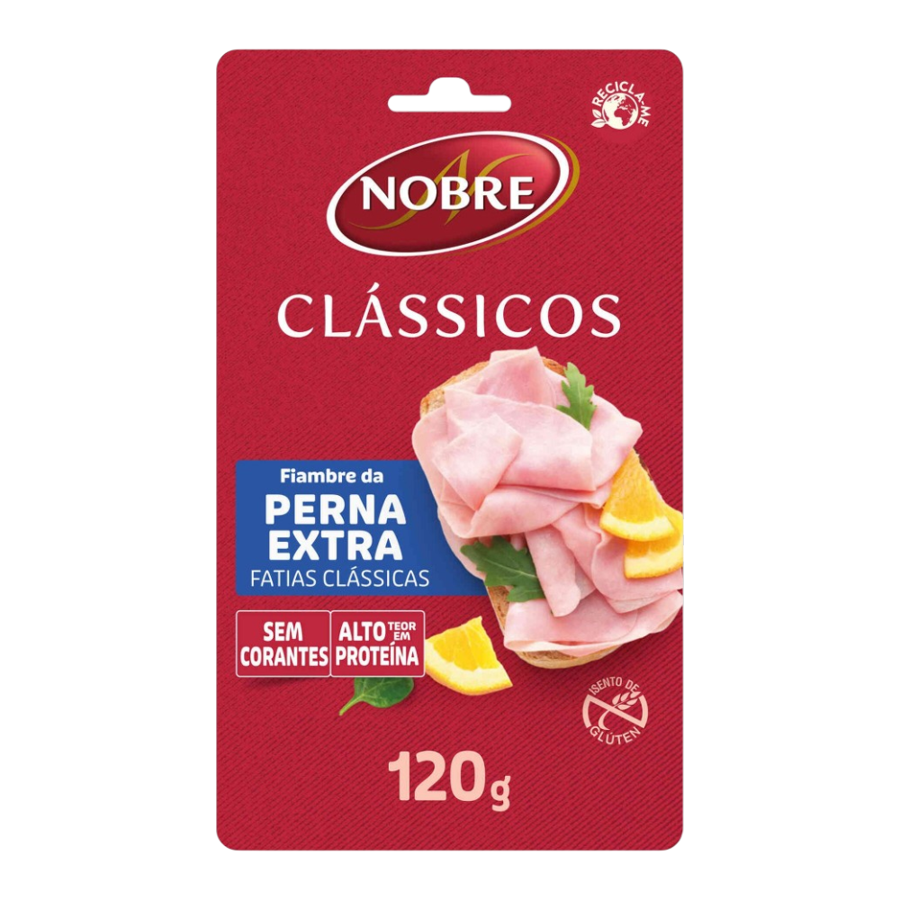 Fiambre da Perna Extra Fatiado 120g - Nobre