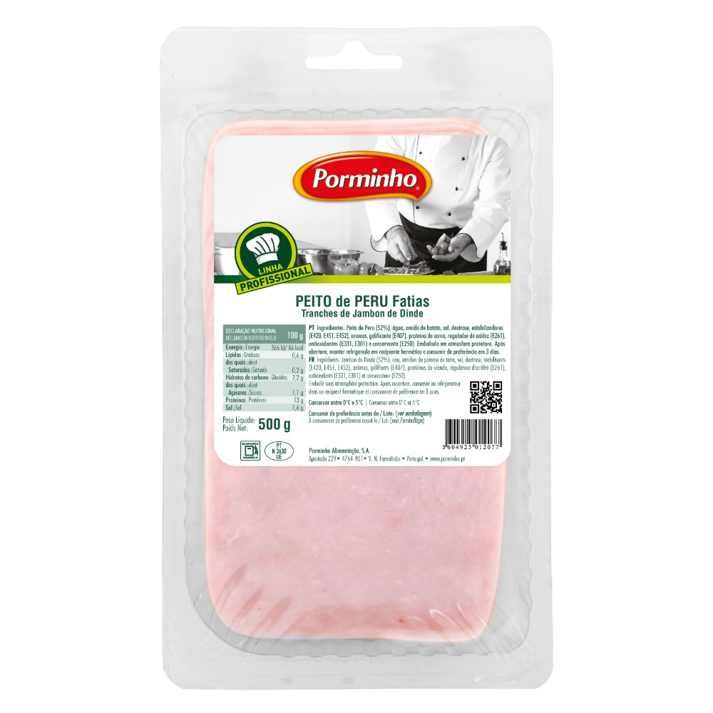 Fiambre Peito Peru Fatias 100g Porminho