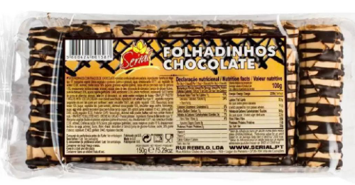 Folhadinhos de Chocolate Serial 150gr