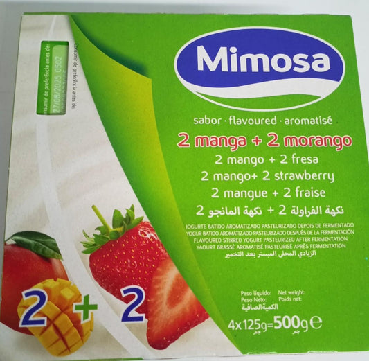 Iogurte Aroma Manga / Morango 4x125g - Mimosa