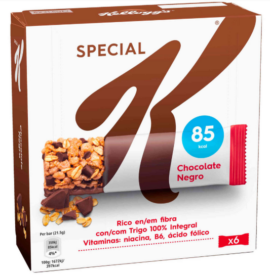 Barras de Cereais Chocolate Negro Special K - 6Un