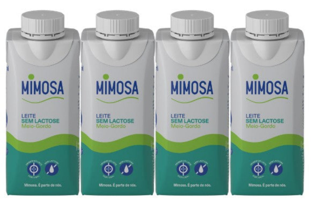 Leite Meio-Gordo Sem Lactose Mimosa 4x200ml
