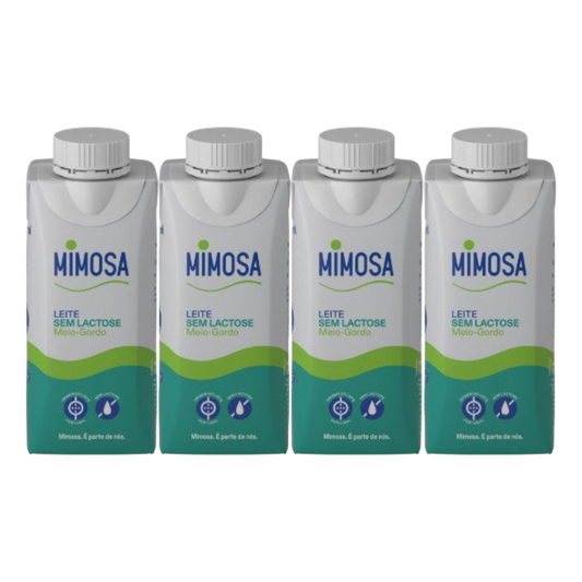 Leche Semidesnatada Sin Lactosa 4x200ml - Mimosa