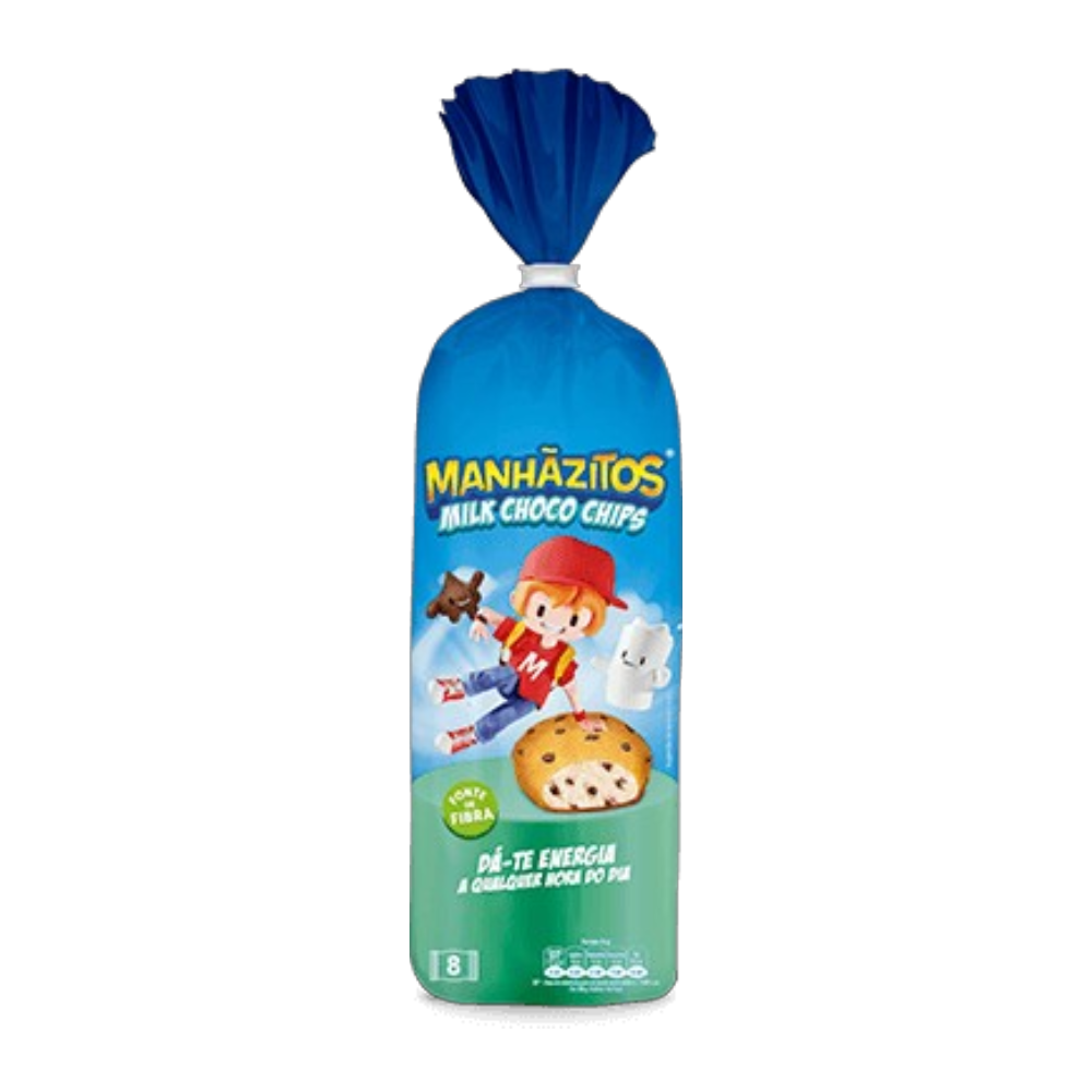 Manhazitos de Leite com Pepitas de Chocolate 280g 8un.