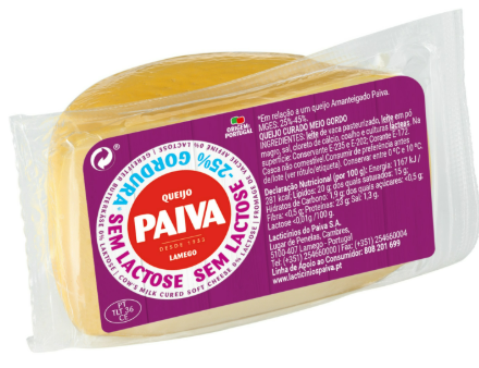 queijo curado sem lactose metades 250gr - Paiva