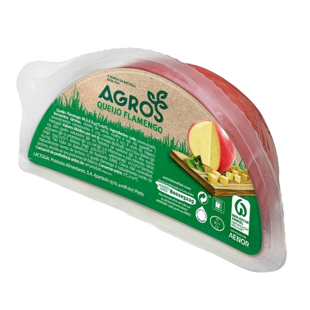 Queijo Flamengo Agros 1/4 (350g Aprox) - Agros