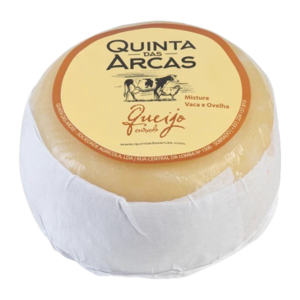 Cured Mixed Cow/Sheep Cheese 500-600g Approx. - Quinta das Arcas