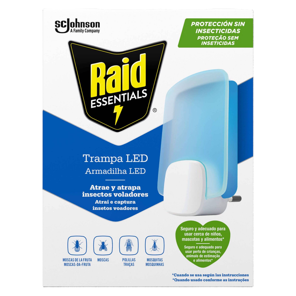 Inseticida Armadilha LED Insetos Voadores Raid