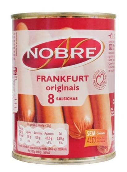 Salsichas Frankfurt 8un. - Nobre