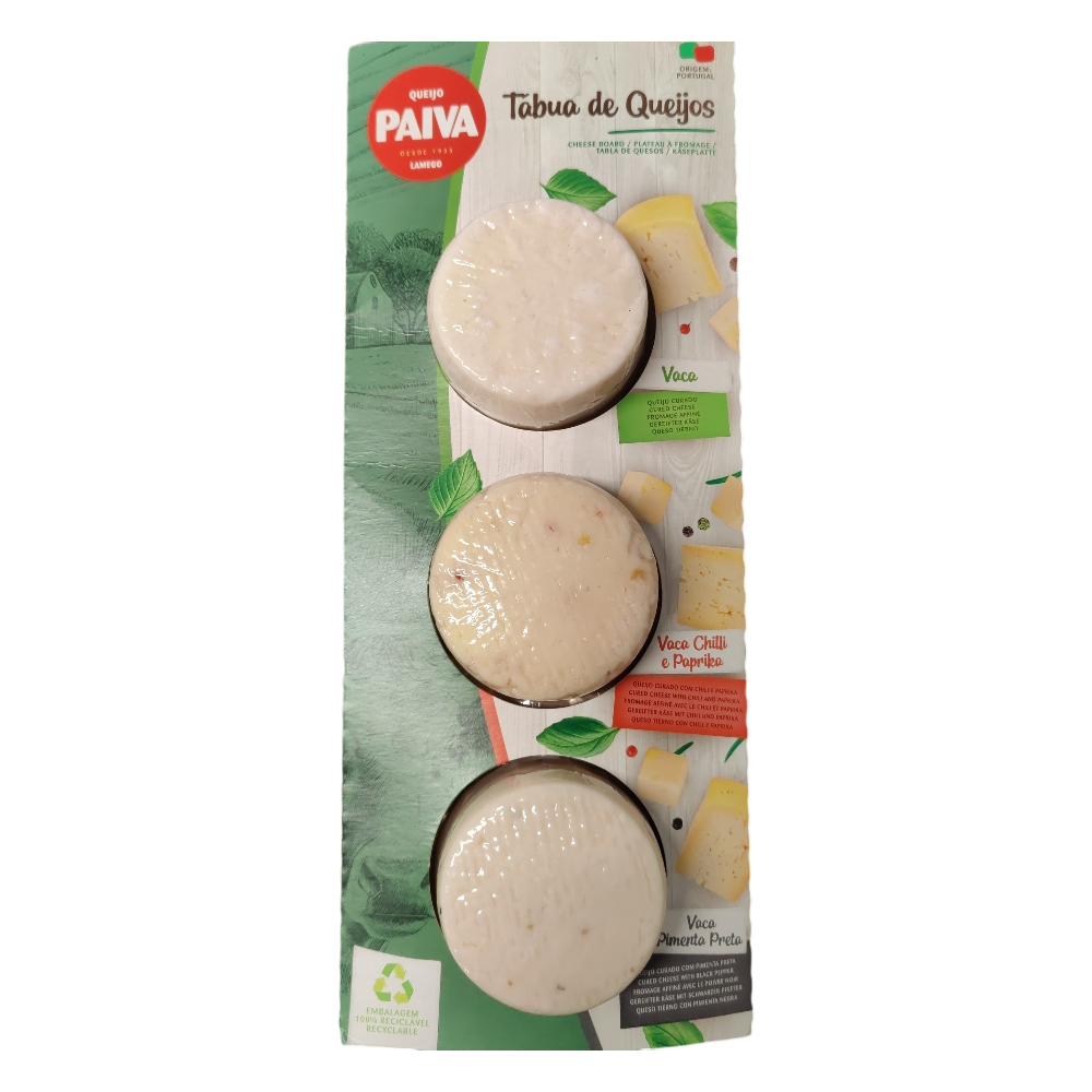 Tabla Queso de Vaca con Especias 3x80g - Paiva