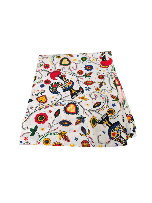 Mantel (Tema Gallo de Barcelos) MÁS PEQUEÑO 75x75cm