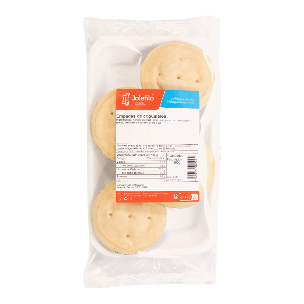 Empadas de Cogumelos 4un. - Jolefilo